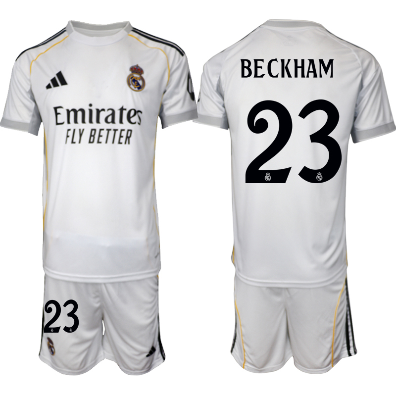 Men 2025-2026 Club Real Madrid home White #23 Soccer Jersey
